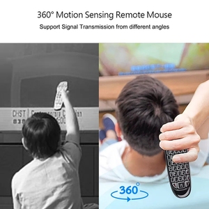 Mini clavier sans fil C120 Air Mouse avec télécommande vocale pour Android TV Box PC, code fixe, compatible avec les mini claviers <span class=keywords><strong>Pk</strong></span> MX3 G10 G20 Q5 - Product Image 3