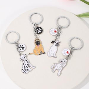 Nouveau porte-clés en métal Baggido motif dessin animé, cadeau, pendentif Boston Terrier, petit loup, bijou pour clés - Product Image 3