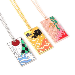 Collar de Demon Slayer, Colgante de Metal de Giyu Shinobu, Joyería de <span class=keywords><strong>Anime</strong></span>, Regalo, Llavero - Product Image 2