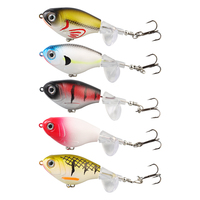 Ensemble de leurres de pêche Whopper Plopper de 8 cm, 11 g, 5 pièces, pour la pêche au black-bass, au poisson-chat, au brochet, flottant, artificiel, de surface, à hélice, dur