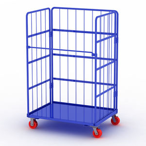 Chariot de supermarché en acier, Cage, chariot en fil métallique, colis lourds, chariot - Product Image 2