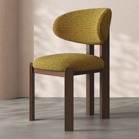Chaise de salle à manger de luxe, style antique rétro, en tissu, bois et cuir, pour la maison, style nordique moderne, ensemble de chaises de salle à manger, meubles de salle à manger pour restaurant