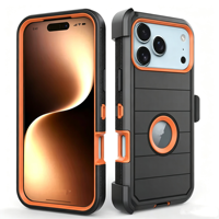 Offre Spéciale : Coque de Protection Intégrale 3 Couches avec Clip Ceinture et Étui pour iPhone 15 Pro Max, 16, 17, 18, et 18 Pro Max