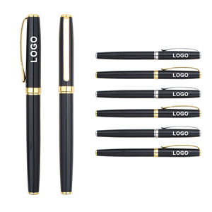 Stylo à encre gel promotionnel classique personnalisé avec logo, 1,0 mm, métal, design élégant pour les entreprises - Product Image 1