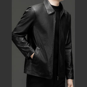 เสื้อแจ็คเก็ตหนังลำลองผู้ชายสไตล์เกาหลีรุ่นใหม่ปี 2025 ทรงสลิมทันสมัยสำหรับวัยรุ่น ใส่ได้ทั้งฤดูใบไม้ผลิและฤดูใบไม้ร่วง ดีไซน์แบบมอเตอร์ไซค์ แฟชั่นทันสมัย สวมใส่สบาย - Product Image 4