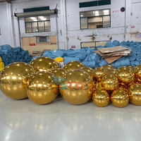 Vente flash Boule miroir gonflable sur l'eau de la piscine Boule miroir géante scellée Ballon miroir gonflable grand Boules miroir gonflables dorées