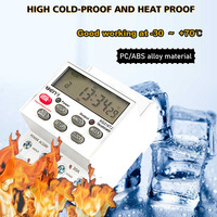 Venta al por mayor temporizador digital interruptor relé AC220V 30A eléctrico 7 días controlador de tiempo programable