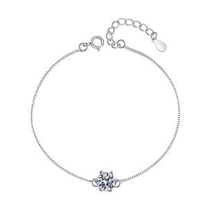 Manchette en argent sterling avec <span class=keywords><strong>diamant</strong></span> à maillons en moissanite D pour la liquidation des pierres 1ct <span class=keywords><strong>sur</strong></span> un bon bracelet en argent cubain - Product Image 1