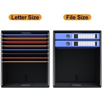 Caja Archivadora Rectangular Plegable de Tela Oxford 600D Resistente con Tapa y Organizador Deslizante de Plástico para Oficina, Hogar y Hotel