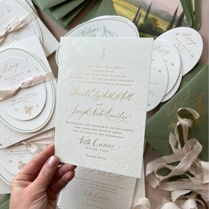 Tarjeta de Invitación de Boda Creativa de Lujo de Alta Gama, Personalizada, Impresa en Cartulina de 600g, con Grabado en Relieve - Product Image 4