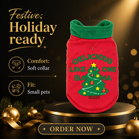Manteau de Noël pour animaux de compagnie, pull en polyester pour chien et chat, veste de fête, vêtements d'hiver pour chiots et chatons