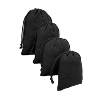 Pochette de luxe en satin gris foncé léger pour colliers, bagues et boucles d'oreilles – Sacs souples à cordon pour emballage de bijoux et cadeaux