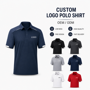 Camiseta Polo de Poliéster de Secado Rápido para Hombre con Logotipo Personalizado, Manga Corta, Color Sólido, Estilo Ejecutivo, ODM OEM - Product Image 1
