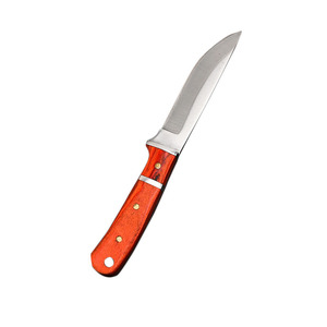 Cuchillo pequeño mongol, cuchillo de acero inoxidable, cuchillo para exteriores, cuchillo para carne, cuchillo para barbacoa, con funda de cuero, afilado - Product Image 3