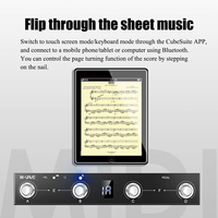 Controlador MIDI Bluetooth M-VAVE Chocolate, Pedal Inalámbrico de 4 Interruptores con Control por Aplicación, Control de Partituras, Control DAW