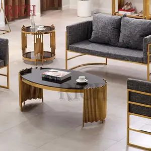 Schwarz glas kaffee tisch mit gold beine moderne wohnzimmer gold rahmen kaffee tisch mit glas top oval glas top kaffee tisch