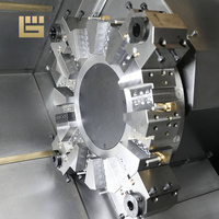 Pour l'usine DT40 – Tour CNC à banc incliné horizontal robuste et économique, avec tourelle porte-outils à 12 postes et mandrin hydraulique à 3 mors de 8 pouces