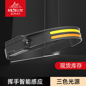 Linterna Frontal LED Recargable Ningbo para Exteriores con Sensor de Movimiento, 1200mAh, Alta Intensidad, Banda de Silicona para Ciclismo - Product Image 2