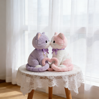 Paires de chatons en peluche doux avec rembourrage en coton PP, matériau principal 100% polyester, 31cm-50cm, pour la Saint-Valentin et la décoration intérieure