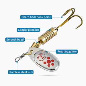 LUSHAZER Set da 10 esche artificiali spinner spoon in metallo da 7g, esche dure <span class=keywords><strong>per</strong></span> la pesca di persici, trote e branzini - Product Image 2