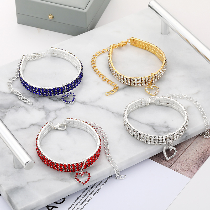 Fashionable Hot Selling Pet Accessories Cat Collar With Crystal Shinning Decoration For Pet Cat Dog