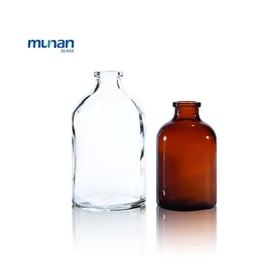 50ml 100ml 120m 200ml Child Proof And Tamper Proof Caps Liquid Medicine Amber Brown Glass Bottles