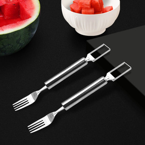 Stainless Steel Double Headed Watermelon Cutter Fruit Divider Slicer Household Fork For Watermelon And Fruit - Product Image 2