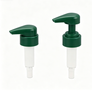 Bomba dosificadora de loción PP verde oscuro 502B 33/410 de 4.5 ml con salida antivuelco y cabezal de rosca para botellas de champú y cosméticos - Product Image 1