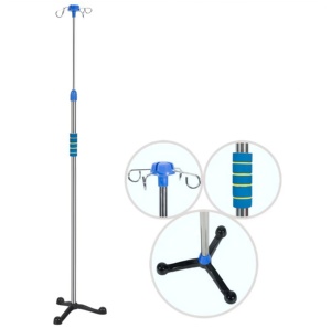 High Quality Iv <b>Poles</b> Stand Drip Stand Intravenous Foldable <b>Pole</b> Drip Stand for Hospital Bed - Product Image 2