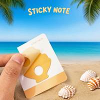 Bloc-notes en forme de coquillage, notes autocollantes mignonnes sur le thème de la plage, couleurs vives, essentiels pour la rentrée scolaire, pour le bureau et les études