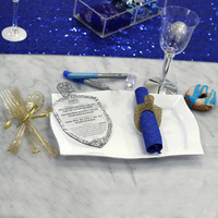 Dîner décor Lucite Dreidel ronds de serviette personnalisé Judaica pâque décoration de Table porte-serviettes pour cadeau de mariage