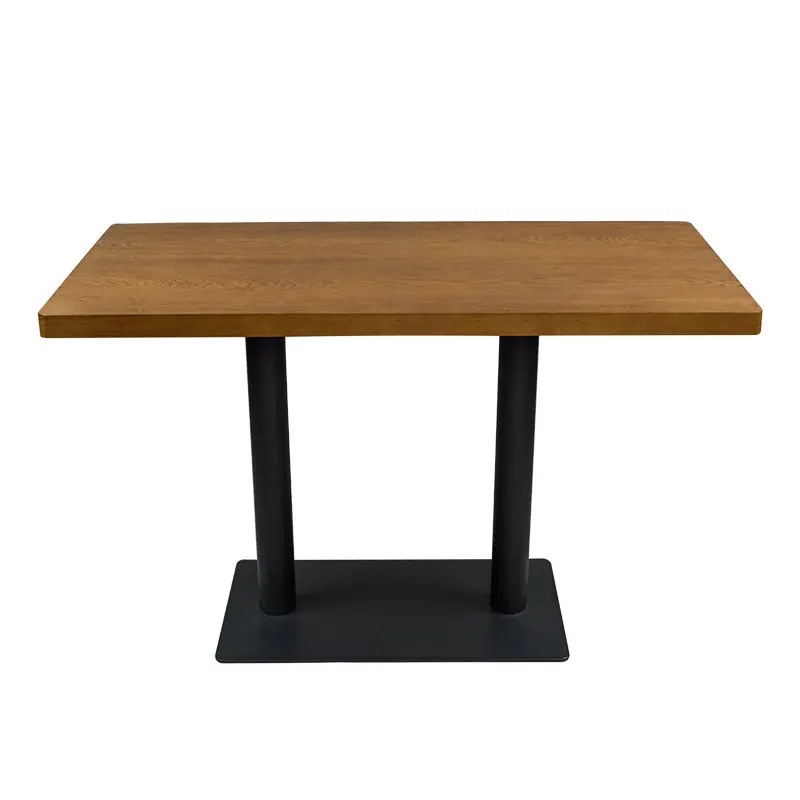 Meubles de salon Designer Mid-Century Modern Table basse carrée en bois massif et chêne