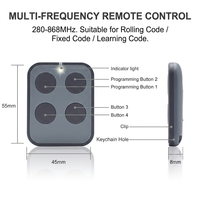 SMG-239 Télécommande multifréquence pour porte de garage : Duplicateur de codes fixes et roulants 280MHz-868MHz pour portail, alarme et barrière
