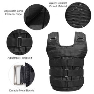 Gilet lesté réglable en tissu Oxford imperméable pour l'extérieur, capacité 1,0-50 kg, fermeture éclair, épaulettes rembourrées - Product Image 3