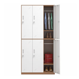 ロックハンドル付き家庭用収納キャビネットキッチン用金属ロッカージム学校労働者更衣室ホテルワードローブ - Product Image 2