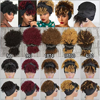 Perruque YWhair Ice Ribbon Elf, coupe Pixie, bouclée, ondulée afro, naturelle, brésilienne, densité 150%, plusieurs couleurs, fabriquée à la machine, en cheveux humains