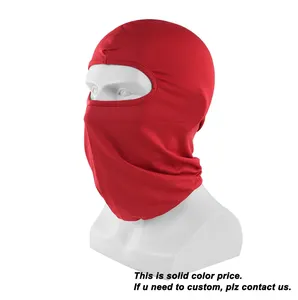 Mask Balaclava Wholesale High Qualtity Custom Logo Face Mask Knit Full Face Cover Ski Mask 1 Hole Balaclava Cap Hat