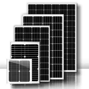 แผงโซลาร์เซลล์18V 100W monocrystalline12v แผงเซลล์แสงอาทิตย์จีนขนาดมินิ5V 50W 80W 100วัตต์120W 150W 150W 12V