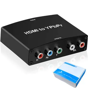 Justlink DMI to Component Converter, avedio links HDMI to 1080P YPbPr 5RCA RGB + R/L Video Audio Adapter Support Apple TV PS5