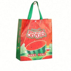 Sac publicitaire en non-tissé laminé PP épaissi pour fruits, légumes et emballages de pastèques, motif lettres, idéal pour les boutiques - Product Image 3