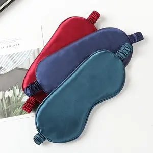 Wholesale Customized Logo Natural Silk Sleep Mask Blindfold Super Smooth Eye Mask Blind Fold for Sleeping