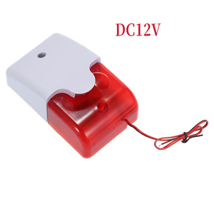 Prix usine système d'avertissement d'alarme de sécurité Mini sirène stroboscopique filaire Durable 12V alarme sonore stroboscope clignotant lumière rouge - Product Image 3