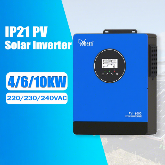 Anern off Grid Inverter 6kw 10kw Solar Panel Inverter Without Battery Energy Storage System for Home Use