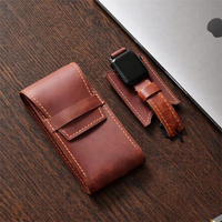Enkelvoudige horloge-etui, draagbare reis-horloge-etui voor heren en dames, leren horloge-opbergdoos, leren tas