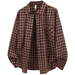 <span class=keywords><strong>Chemise</strong></span> à carreaux à manches longues pour <span class=keywords><strong>homme</strong></span> personnalisée <span class=keywords><strong>avec</strong></span> écharpe amovible, 100 % coton, boutonnée, pour le bureau ou les occasions décontractées, fabrication directe OEM - Product Image 3