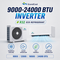 Climatiseur Split HVAC à Vitesse Variable R32 GrandCool 9000 12000 18000 24000 BTU, Refroidissement Turbo, Fonctionnement Silencieux, Certifié CE