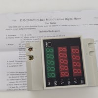 Compteur électrique intelligent monophasé pour usage domestique, compteur de puissance, affichage numérique AC, ampèremètre, voltmètre D52-2058