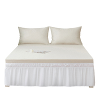 Jupe de lit décorative pour dissimuler la désordre sous le lit, disponible en plusieurs couleurs, approvisionnement direct usine pour la literie domestique et hôtelière