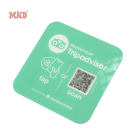 Plaque en acrylique personnalisée NFC pour les avis Google et sur les réseaux sociaux, menu, carte, carte NFC en acrylique pour restaurant