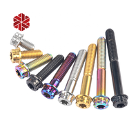 Vis à tête hexagonale à bride en titane Torx M4 M5 M6 M8 M10 Accessoires de moto Gr5 Vis à bride de frein à disque en titane